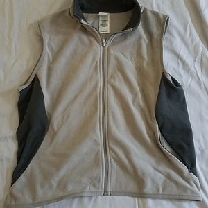 Women's North Face gray fleece vest